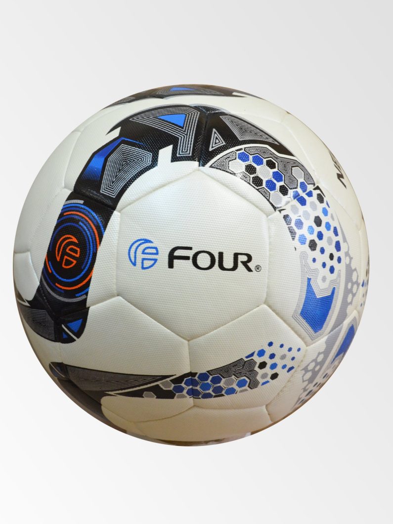 Balón Futbol N5 Plata-Negro-Naranjo