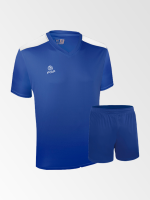 Camiseta de Futbol y Short Modelo Palermo Azul Blanco