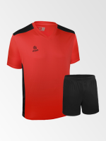 Camiseta de Futbol y Short Modelo Palermo Naranjo Flash Negro