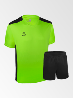 Camiseta de Futbol y Short Modelo Palermo Verde-Lima Negro