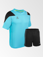 Camiseta de Futbol y Short Modelo Parma Celeste Negro