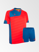 Camiseta de Futbol y Short Modelo Torino Rojo Azul