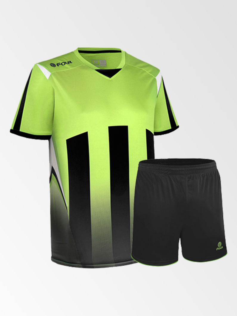 Camiseta de Futbol y Short Modelo Watford Lima-Neon Blanco Negro