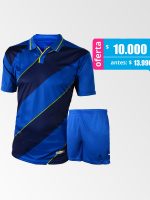 Camiseta de Futbol y Short Modelo Bayern Azul-Rey Azul-Marino