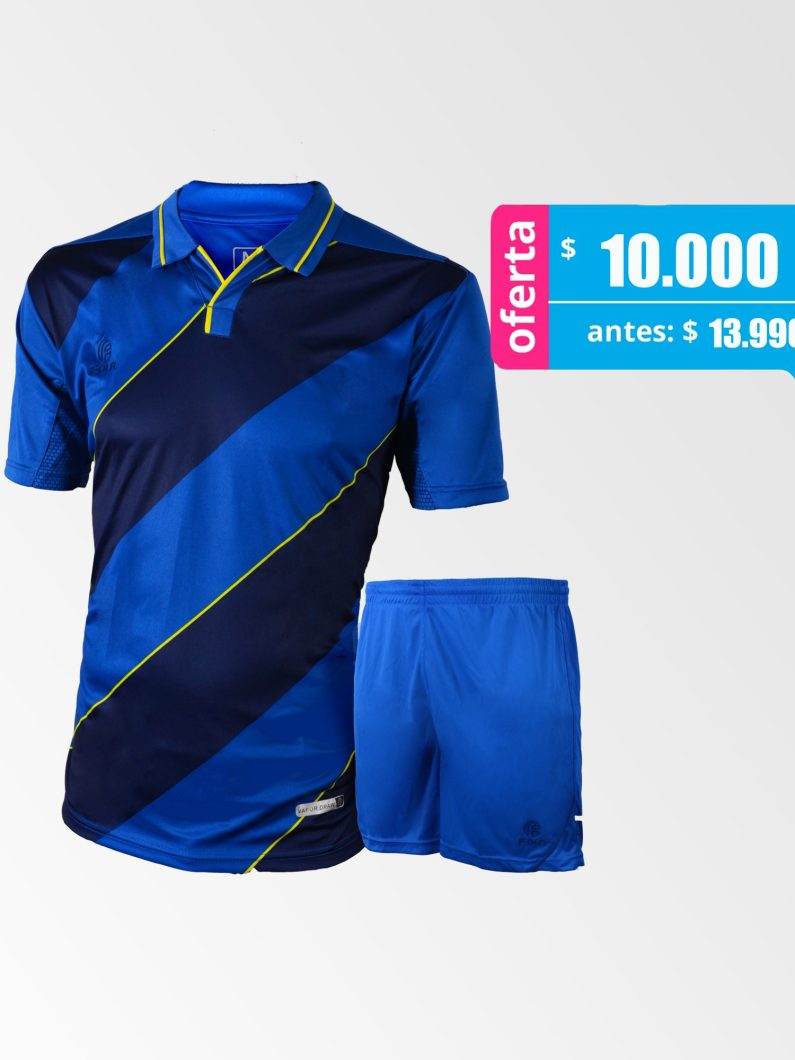 Camiseta de Futbol y Short Modelo Bayern Azul-Rey Azul-Marino