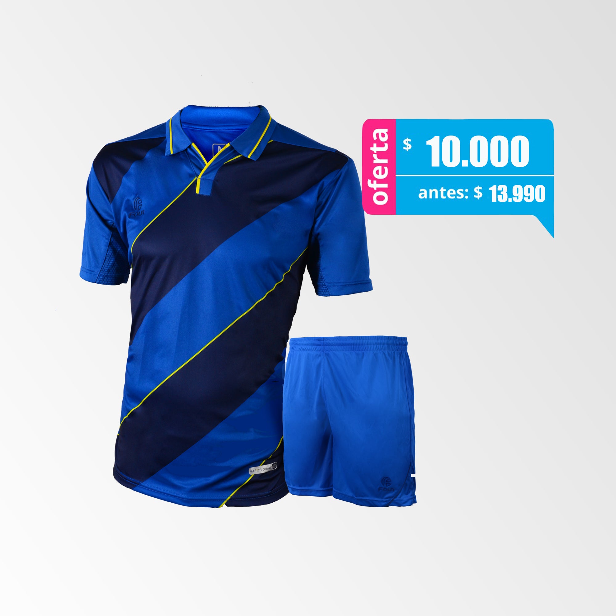 Camiseta de Futbol y Short Modelo Bayern Azul-Rey Azul-Marino