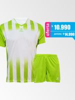 Camiseta de Futbol y Short Modelo Bilbao Blanco Verde -Lima