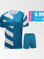 Camiseta de Futbol y Short Modelo Borussia Azul-Madrid Blanco
