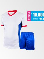 Camiseta de Futbol Cardiff Blanco Azul Rojo