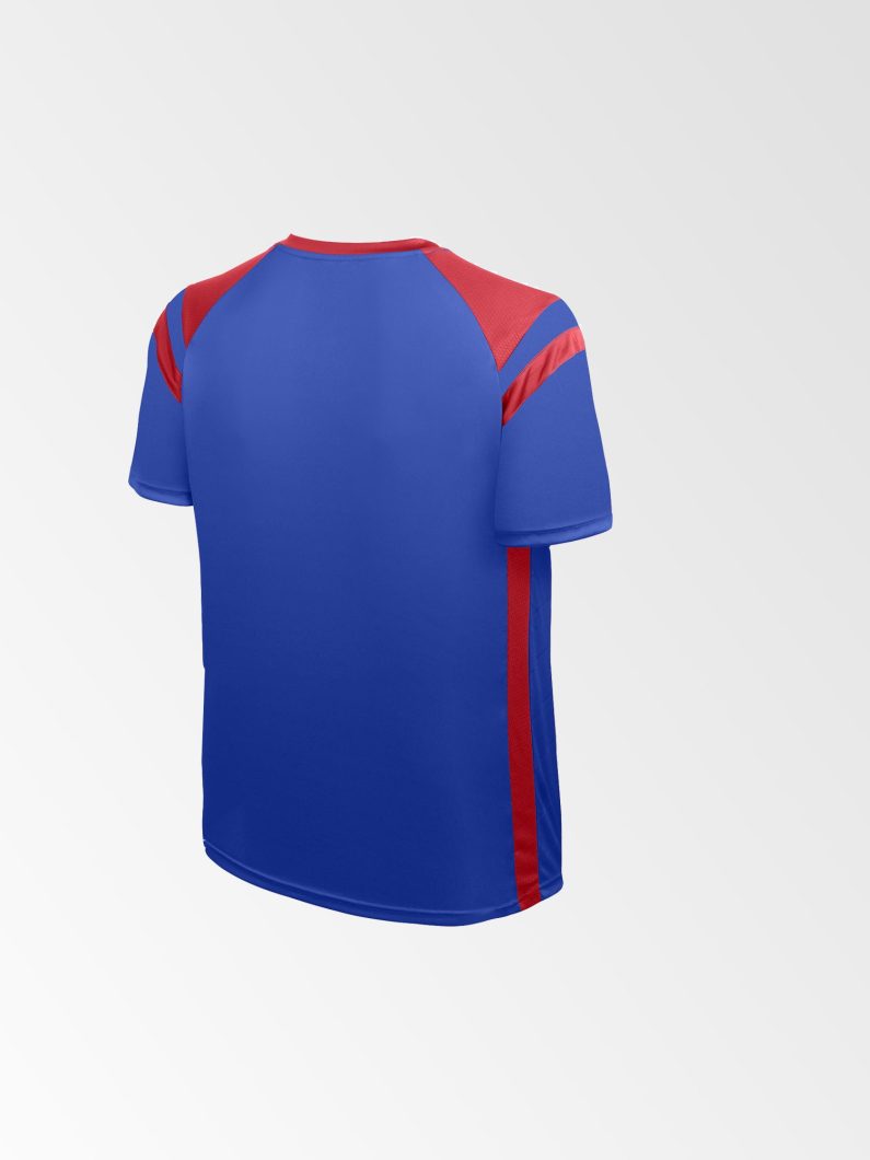 Camiseta de Futbol y Short Modelo High Five Azul Rojo