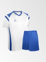 Camiseta de Futbol y Short Modelo High Five Blanco Azul