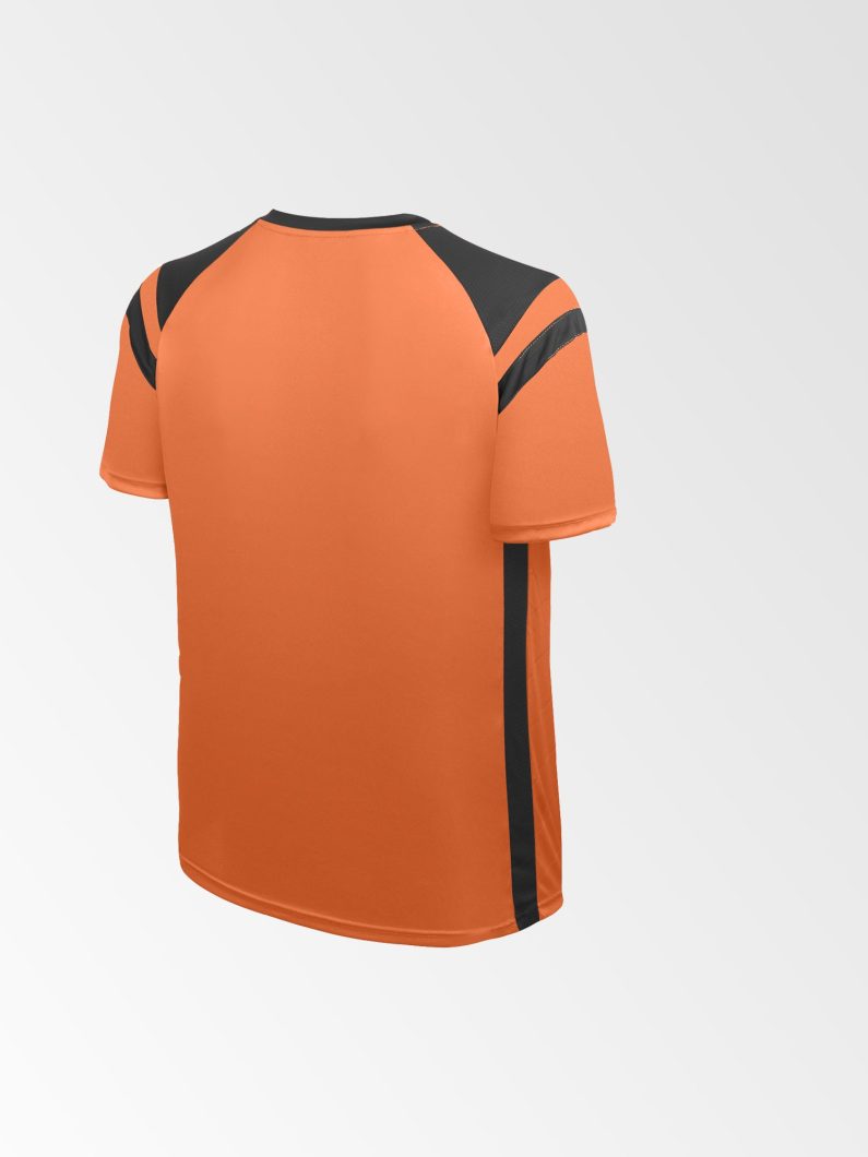 Camiseta de Futbol y Short Modelo High Five Naranjo-Negro