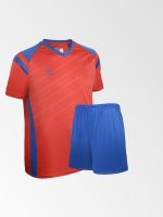Camiseta de Futbol y Short Modelo High Five Rojo Azul